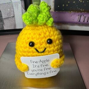 Yellow Crochet Pineapple Plush